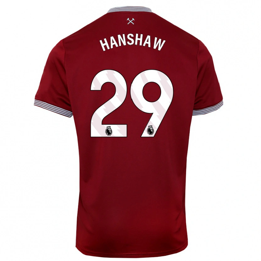 Danxen Hombre Camiseta Verena Hanshaw #29 Borgoña Blanco 1ª Equipación 2025/26 La Camisa México