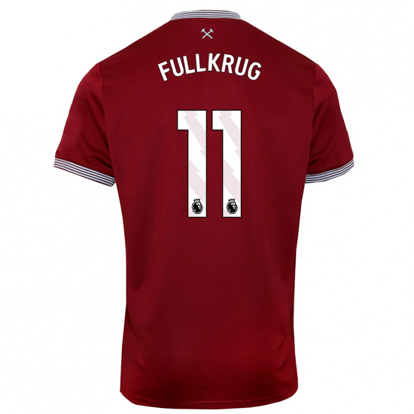Danxen Hombre Camiseta Niclas Füllkrug #11 Borgoña Blanco 1ª Equipación 2025/26 La Camisa México