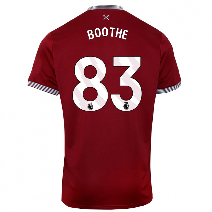 Danxen Hombre Camiseta Sebastian Boothe #83 Borgoña Blanco 1ª Equipación 2025/26 La Camisa México
