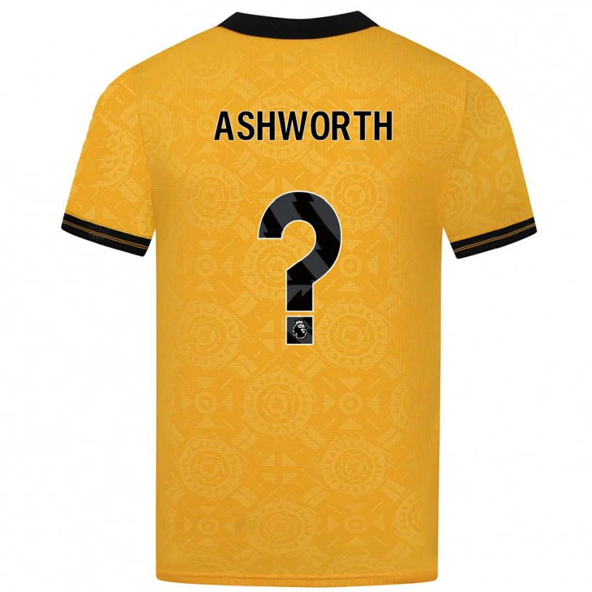 Danxen Hombre Camiseta Finn Ashworth #0 Amarillo Negro 1ª Equipación 2025/26 La Camisa México