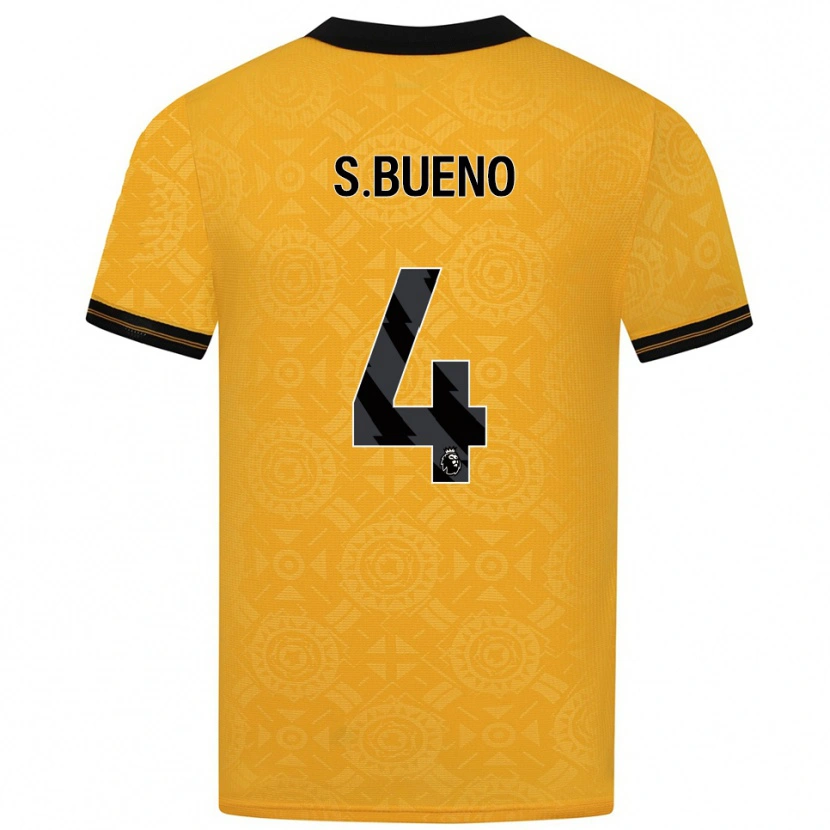 Danxen Hombre Camiseta Santiago Bueno #4 Amarillo Negro 1ª Equipación 2025/26 La Camisa México