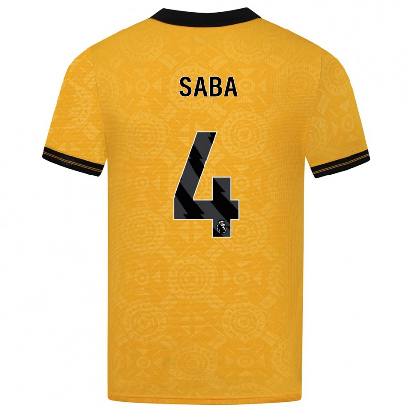 Danxen Hombre Camiseta Elliot Saba #4 Amarillo Negro 1ª Equipación 2025/26 La Camisa México