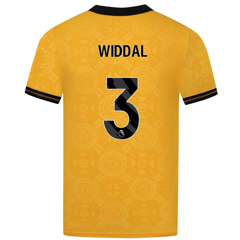 Danxen Hombre Camiseta Natalie Widdal #3 Amarillo Negro 1ª Equipación 2025/26 La Camisa México