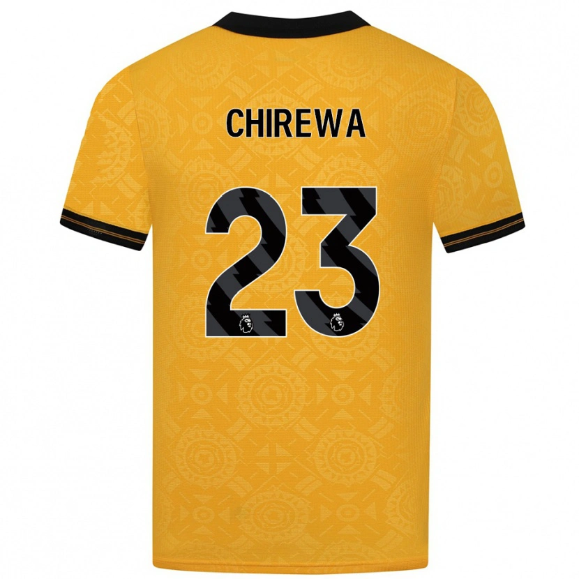 Danxen Hombre Camiseta Tawanda Chirewa #23 Amarillo Negro 1ª Equipación 2025/26 La Camisa México