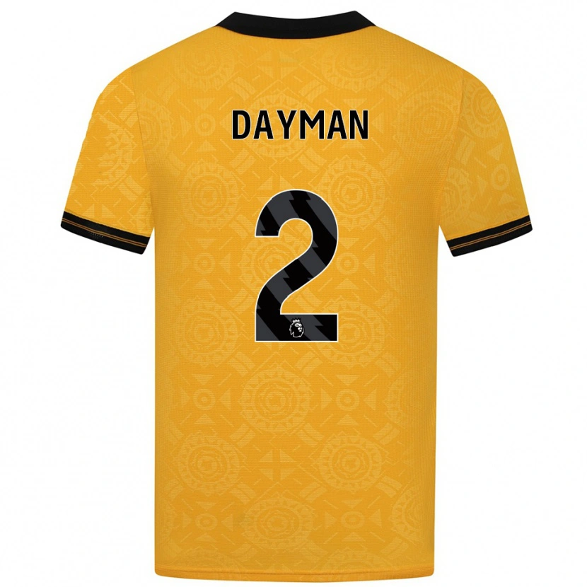 Danxen Hombre Camiseta Myles Dayman #2 Amarillo Negro 1ª Equipación 2025/26 La Camisa México