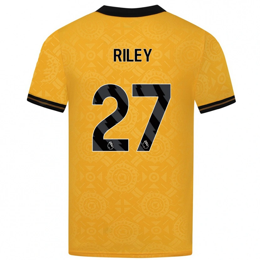 Danxen Hombre Camiseta Lauren Riley #27 Amarillo Negro 1ª Equipación 2025/26 La Camisa México