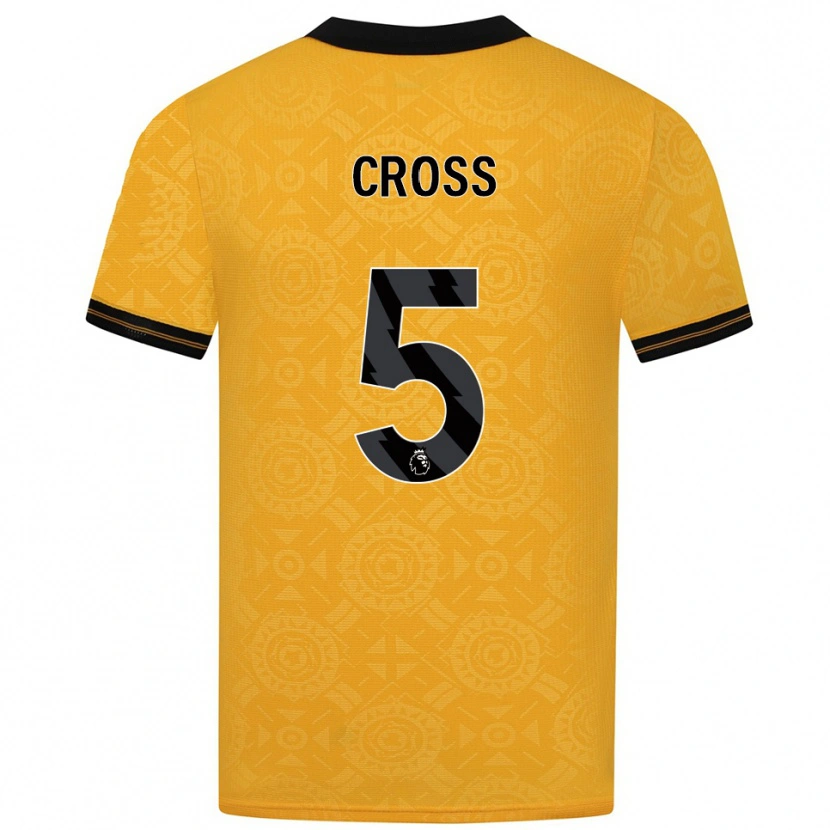 Danxen Hombre Camiseta Emma Cross #5 Amarillo Negro 1ª Equipación 2025/26 La Camisa México