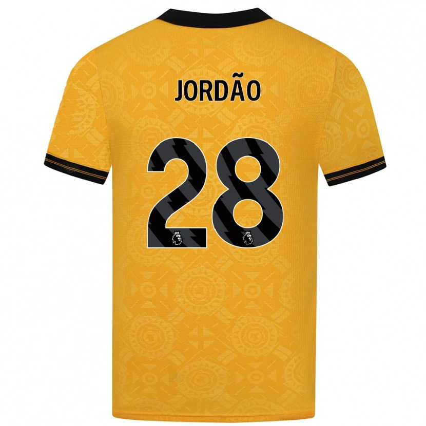 Danxen Hombre Camiseta Bruno Jordão #28 Amarillo Negro 1ª Equipación 2025/26 La Camisa México
