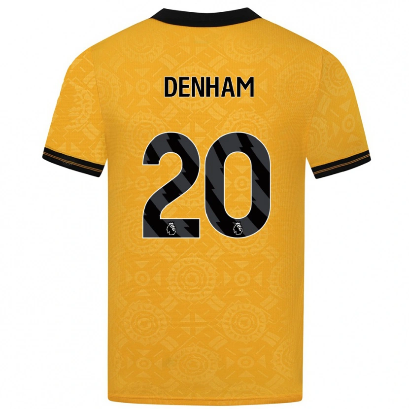 Danxen Hombre Camiseta Ania Denham #20 Amarillo Negro 1ª Equipación 2025/26 La Camisa México