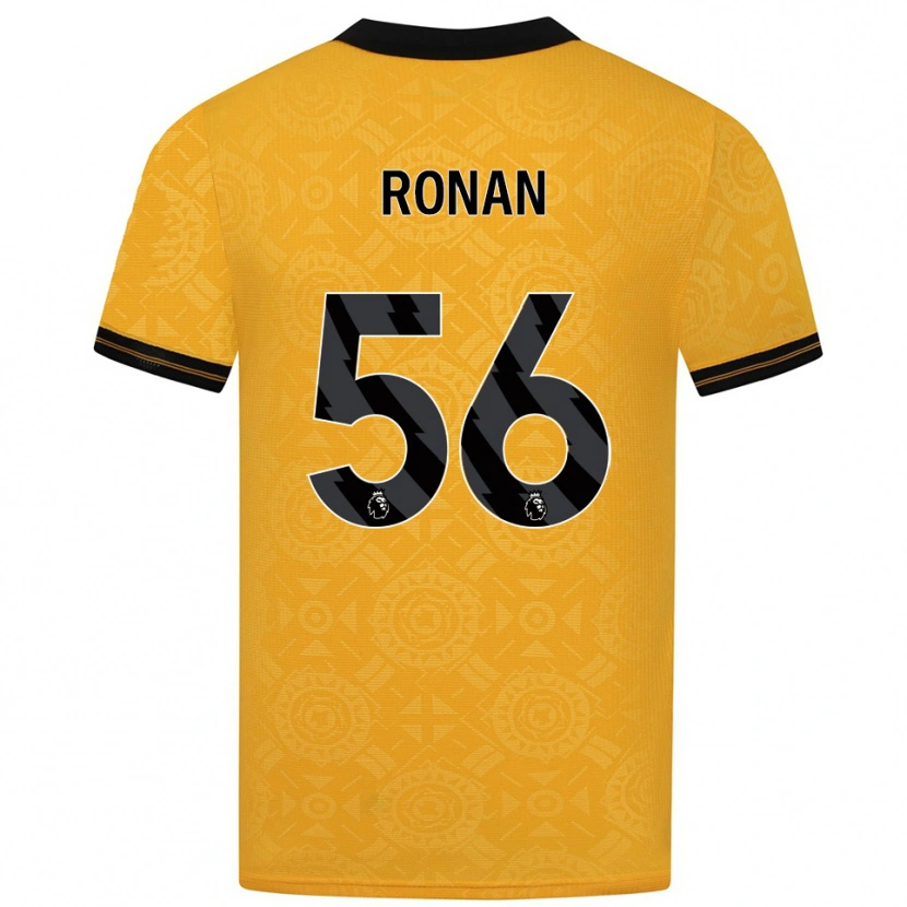 Danxen Hombre Camiseta Connor Ronan #56 Amarillo Negro 1ª Equipación 2025/26 La Camisa México