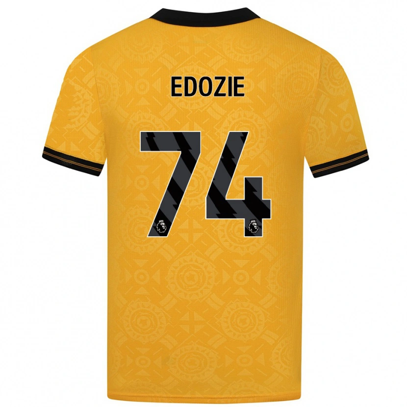 Danxen Hombre Camiseta Tom Edozie #74 Amarillo Negro 1ª Equipación 2025/26 La Camisa México