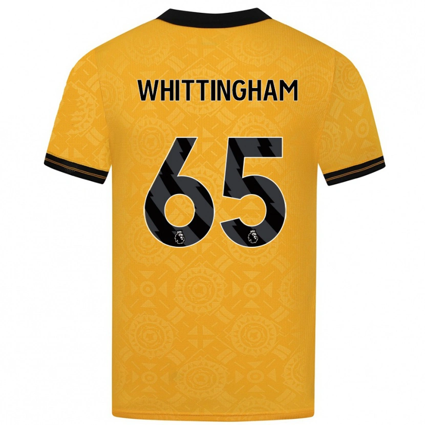 Danxen Hombre Camiseta Matthew Whittingham #65 Amarillo Negro 1ª Equipación 2025/26 La Camisa México
