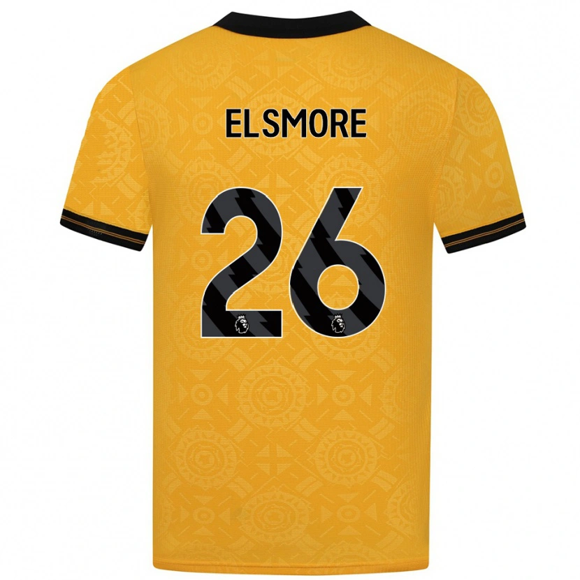 Danxen Hombre Camiseta Ria Elsmore #26 Amarillo Negro 1ª Equipación 2025/26 La Camisa México