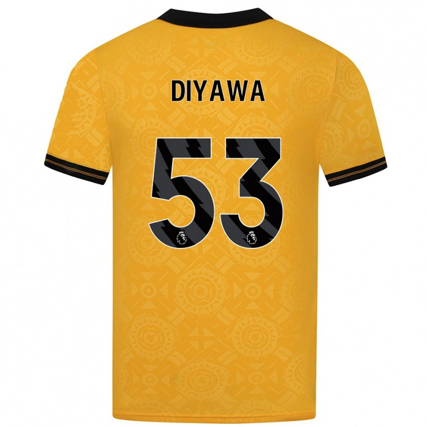 Danxen Hombre Camiseta Aaron Keto Diyawa #53 Amarillo Negro 1ª Equipación 2025/26 La Camisa México