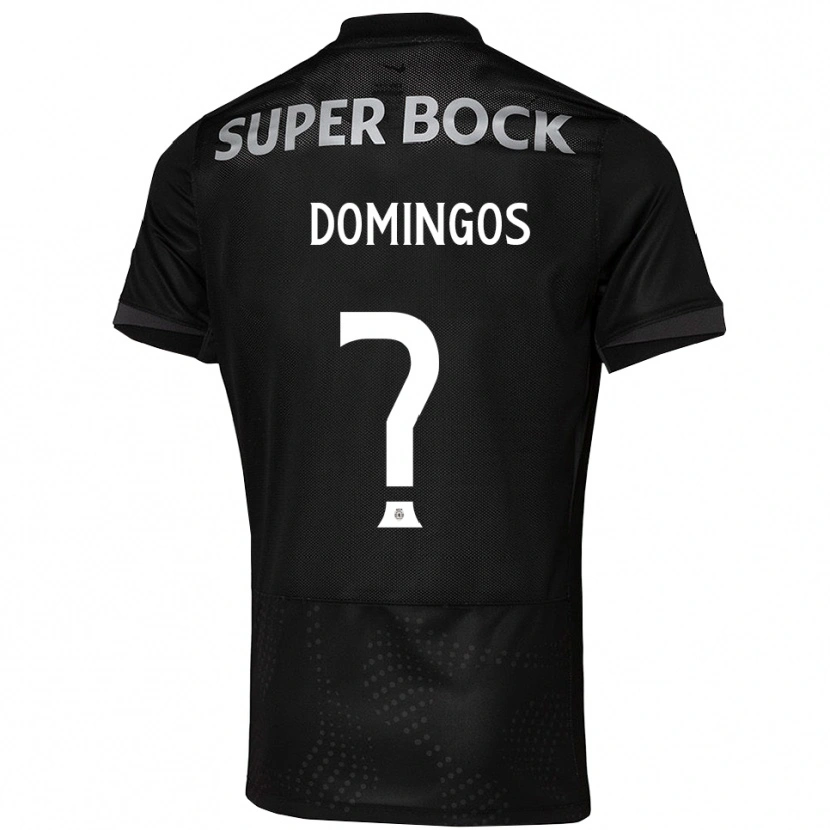 Danxen Hombre Camiseta Estefanio Domingos #0 Negro Blanco 2ª Equipación 2025/26 La Camisa México