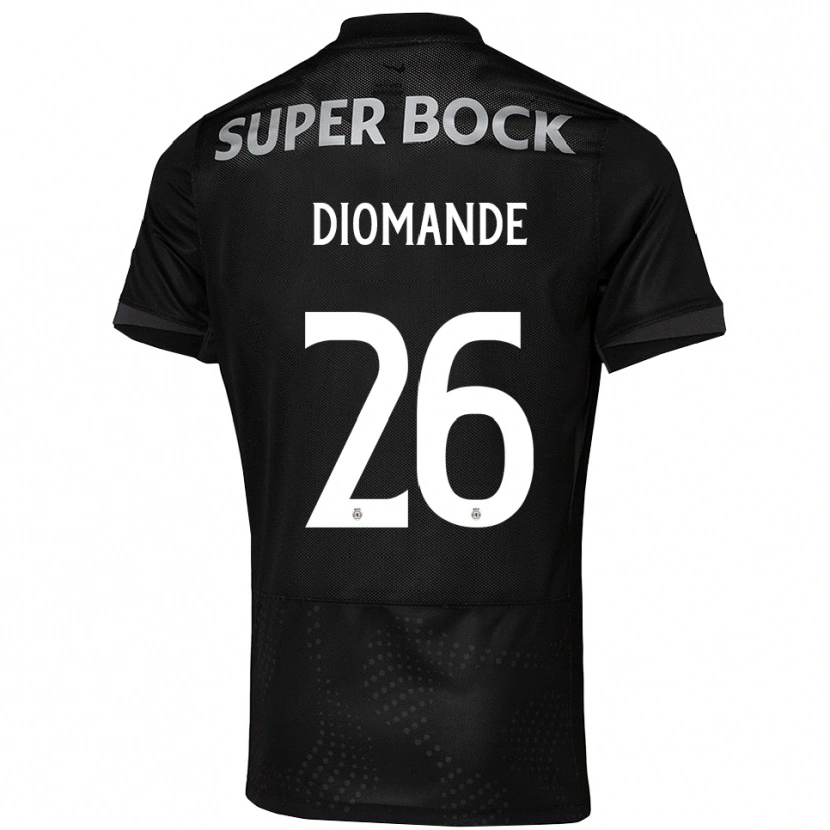 Danxen Hombre Camiseta Ousmane Diomande #26 Negro Blanco 2ª Equipación 2025/26 La Camisa México