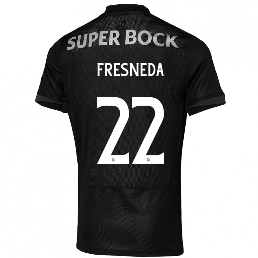 Danxen Hombre Camiseta Iván Fresneda #22 Negro Blanco 2ª Equipación 2025/26 La Camisa México