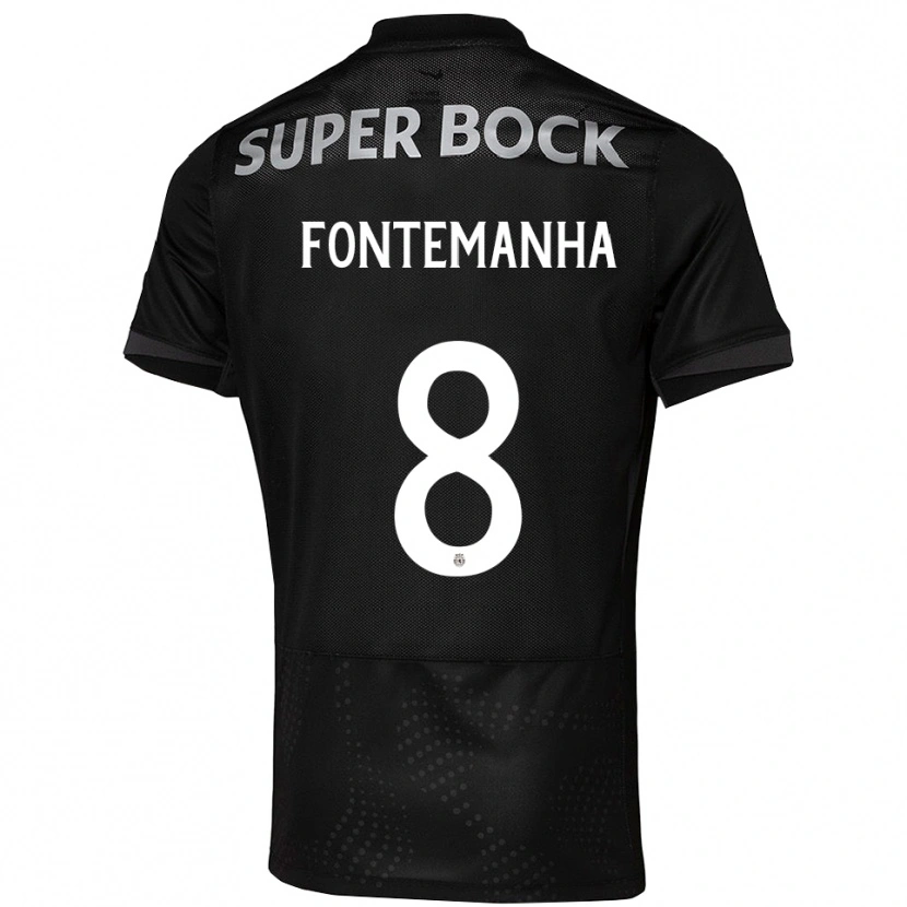 Danxen Hombre Camiseta Rita Fontemanha #8 Negro Blanco 2ª Equipación 2025/26 La Camisa México