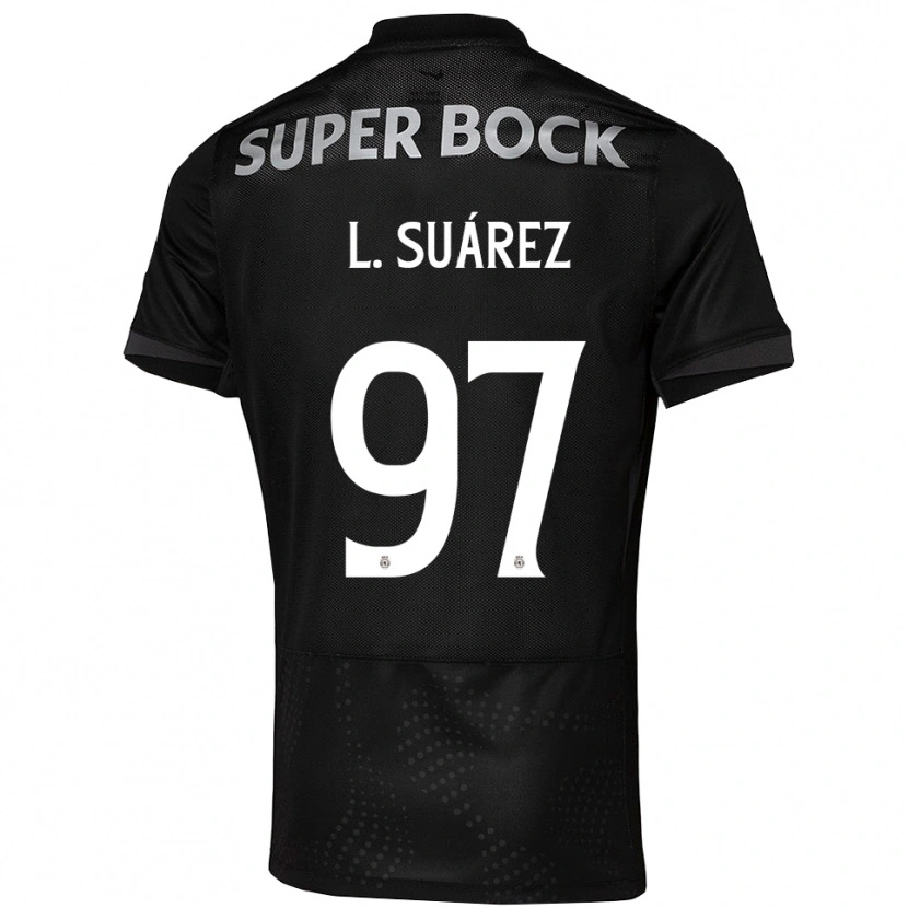 Danxen Hombre Camiseta Luis Suárez #97 Negro Blanco 2ª Equipación 2025/26 La Camisa México