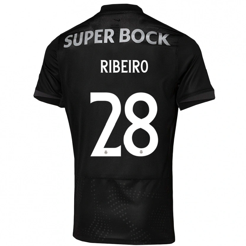 Danxen Hombre Camiseta Rodrigo Ribeiro #28 Negro Blanco 2ª Equipación 2025/26 La Camisa México