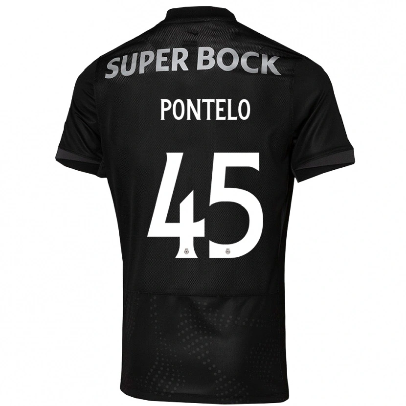 Danxen Hombre Camiseta Rafael Pontelo #45 Negro Blanco 2ª Equipación 2025/26 La Camisa México