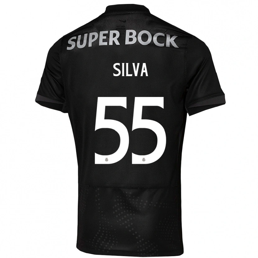 Danxen Hombre Camiseta José Silva #55 Negro Blanco 2ª Equipación 2025/26 La Camisa México