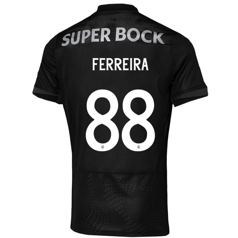 Danxen Hombre Camiseta Tiago Ferreira #88 Negro Blanco 2ª Equipación 2025/26 La Camisa México