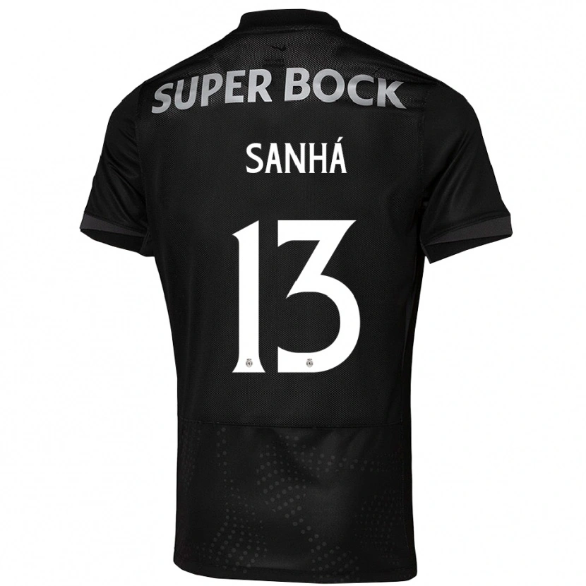 Danxen Hombre Camiseta Micael Sanhá #13 Negro Blanco 2ª Equipación 2025/26 La Camisa México