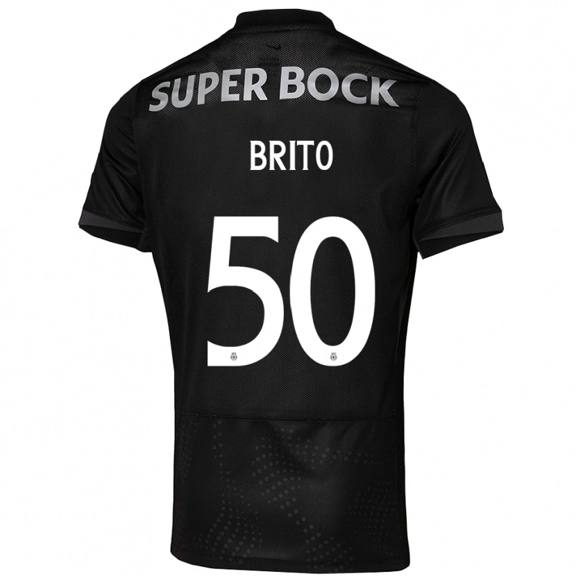 Danxen Hombre Camiseta Alexandre Brito #50 Negro Blanco 2ª Equipación 2025/26 La Camisa México