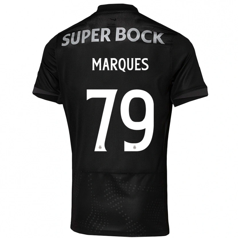 Danxen Hombre Camiseta Rodrigo Marquês #79 Negro Blanco 2ª Equipación 2025/26 La Camisa México