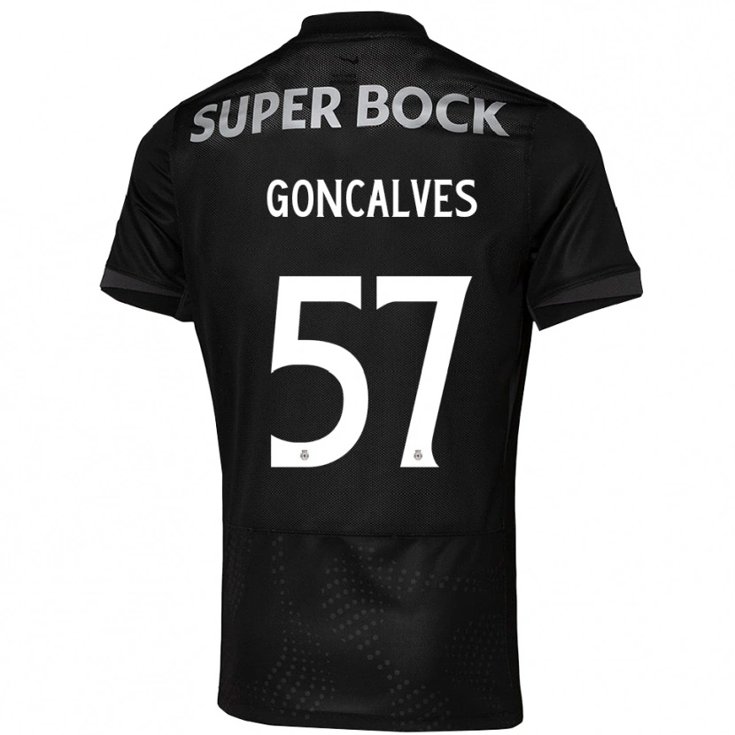 Danxen Hombre Camiseta Inês Gonçalves #57 Negro Blanco 2ª Equipación 2025/26 La Camisa México