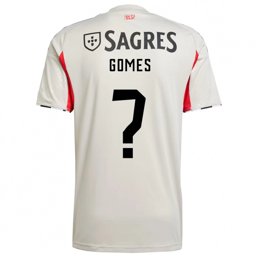 Danxen Hombre Camiseta Martim Gomes #0 Blanco Roto Rojo 2ª Equipación 2025/26 La Camisa México