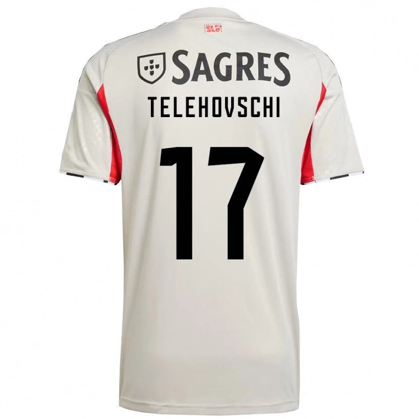 Danxen Hombre Camiseta Dinis Telehovschi #17 Blanco Roto Rojo 2ª Equipación 2025/26 La Camisa México