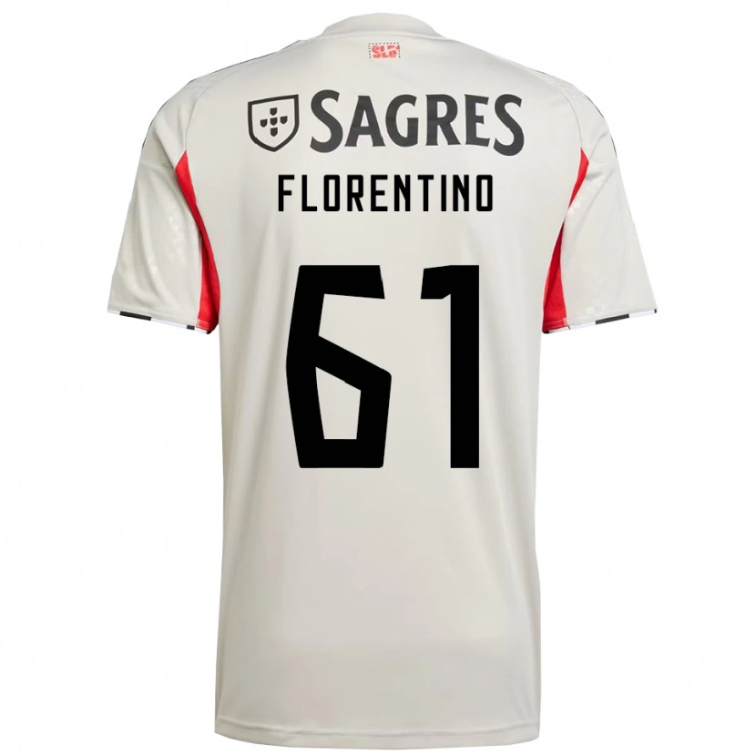 Danxen Hombre Camiseta Florentino #61 Blanco Roto Rojo 2ª Equipación 2025/26 La Camisa México