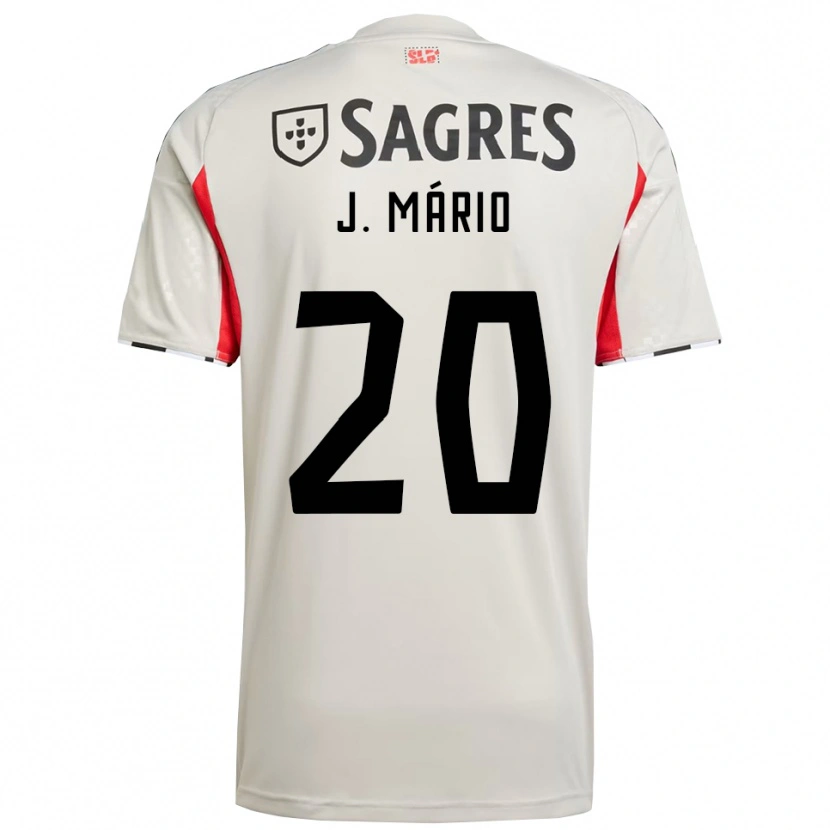 Danxen Hombre Camiseta Joao Mario #20 Blanco Roto Rojo 2ª Equipación 2025/26 La Camisa México