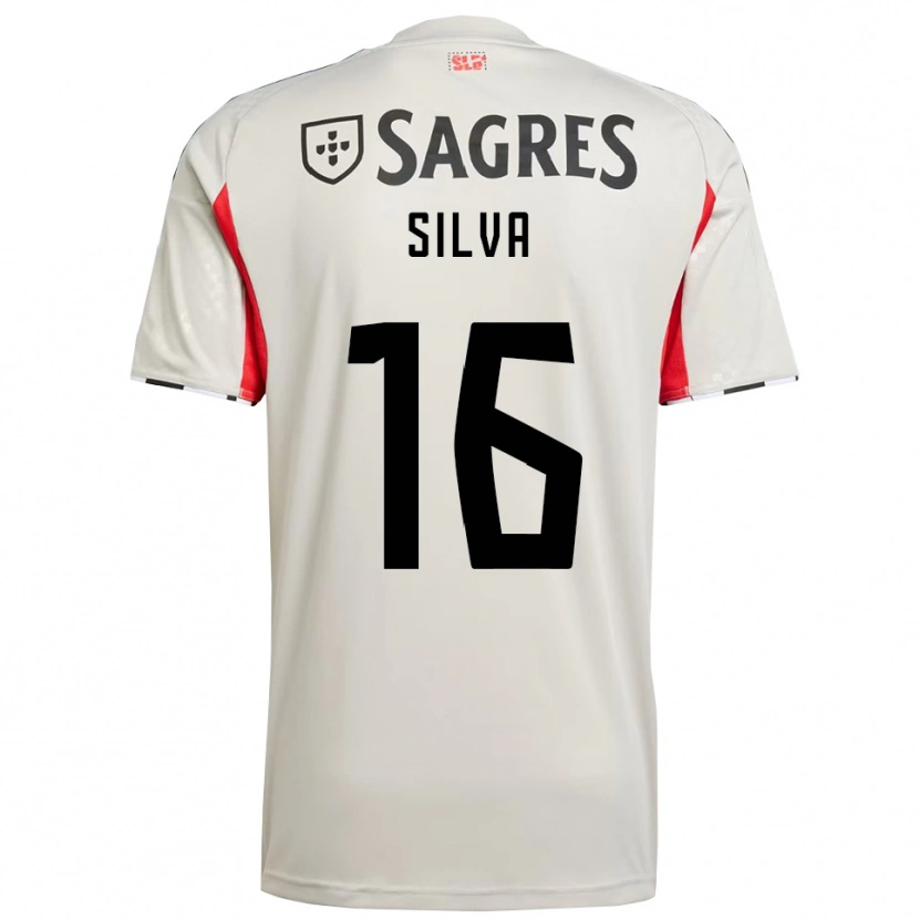 Danxen Hombre Camiseta Manu Silva #16 Blanco Roto Rojo 2ª Equipación 2025/26 La Camisa México