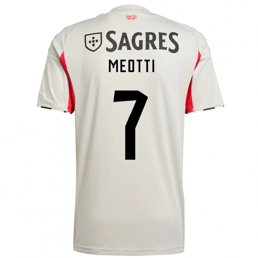 Danxen Hombre Camiseta Carlos Meotti #7 Blanco Roto Rojo 2ª Equipación 2025/26 La Camisa México
