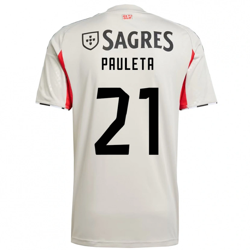 Danxen Hombre Camiseta Paula Domínguez Encinas #21 Blanco Roto Rojo 2ª Equipación 2025/26 La Camisa México
