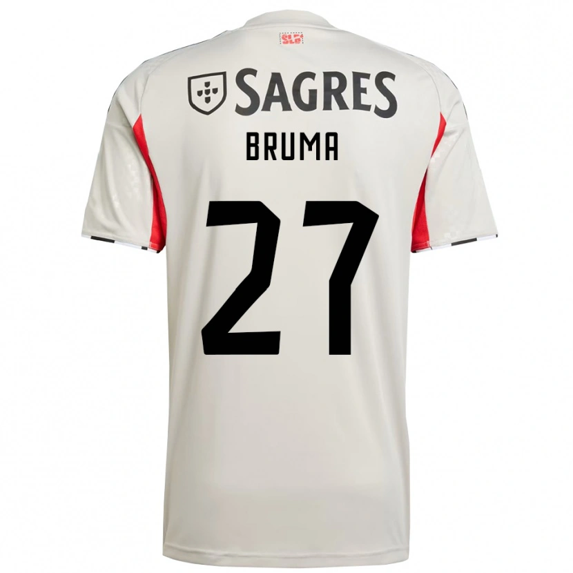 Danxen Hombre Camiseta Bruma #27 Blanco Roto Rojo 2ª Equipación 2025/26 La Camisa México
