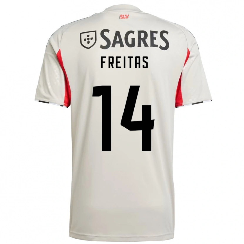 Danxen Hombre Camiseta Tiago Freitas #14 Blanco Roto Rojo 2ª Equipación 2025/26 La Camisa México