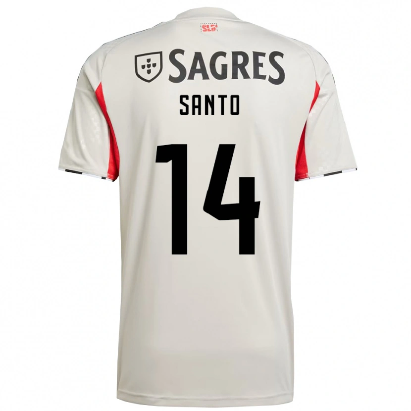 Danxen Hombre Camiseta Sandro Santo #14 Blanco Roto Rojo 2ª Equipación 2025/26 La Camisa México