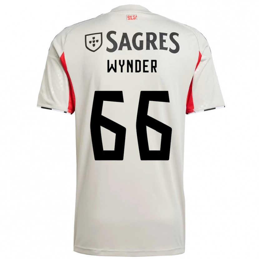 Danxen Hombre Camiseta Joshua Wynder #66 Blanco Roto Rojo 2ª Equipación 2025/26 La Camisa México