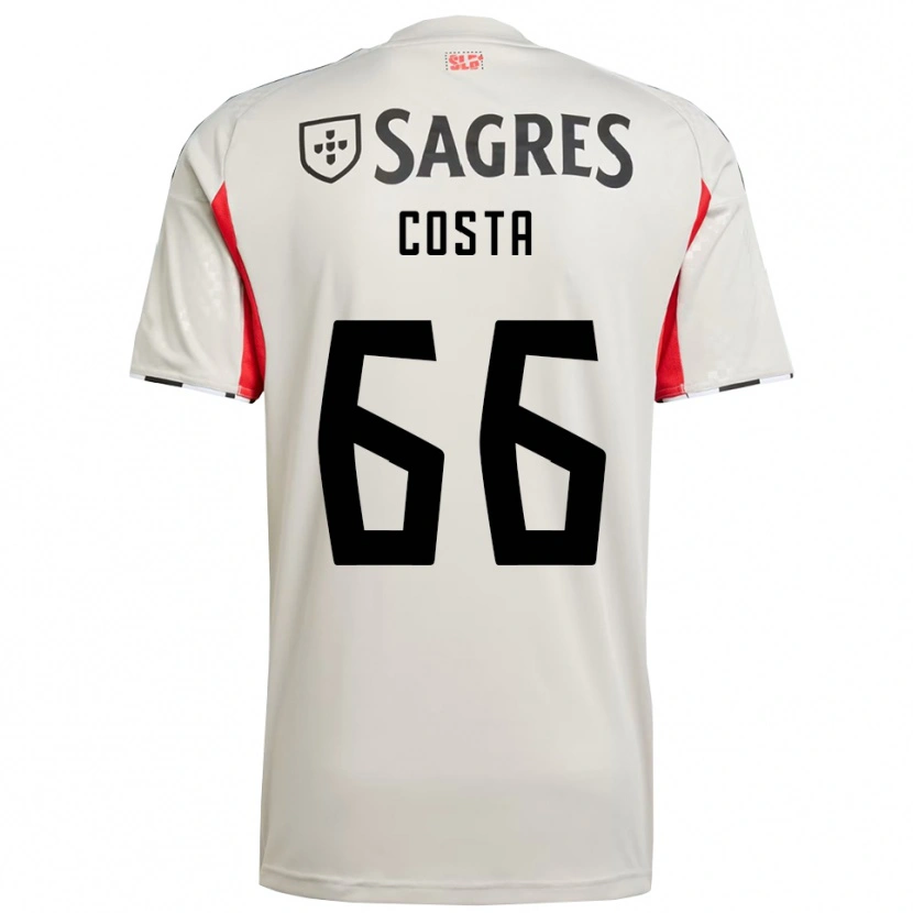 Danxen Hombre Camiseta Rute Costa #66 Blanco Roto Rojo 2ª Equipación 2025/26 La Camisa México