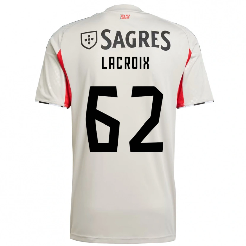 Danxen Hombre Camiseta Lenny Lacroix #62 Blanco Roto Rojo 2ª Equipación 2025/26 La Camisa México