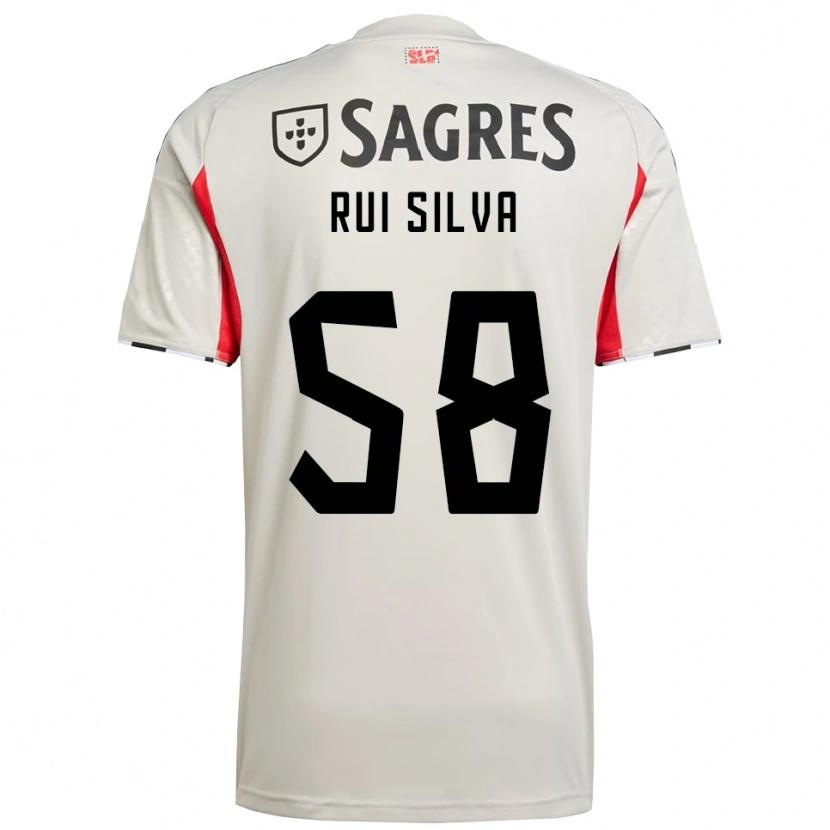 Danxen Hombre Camiseta Rui Silva #58 Blanco Roto Rojo 2ª Equipación 2025/26 La Camisa México