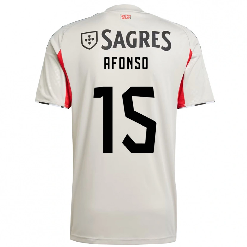 Danxen Hombre Camiseta Guilherme Afonso #15 Blanco Roto Rojo 2ª Equipación 2025/26 La Camisa México