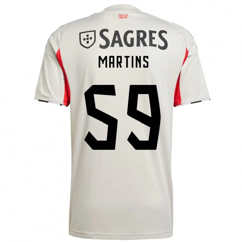 Danxen Hombre Camiseta Leandro Martins #59 Blanco Roto Rojo 2ª Equipación 2025/26 La Camisa México