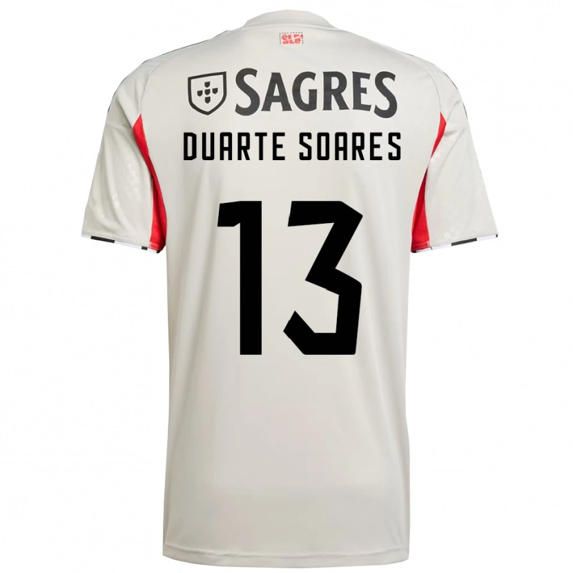 Danxen Hombre Camiseta Duarte Soares #13 Blanco Roto Rojo 2ª Equipación 2025/26 La Camisa México