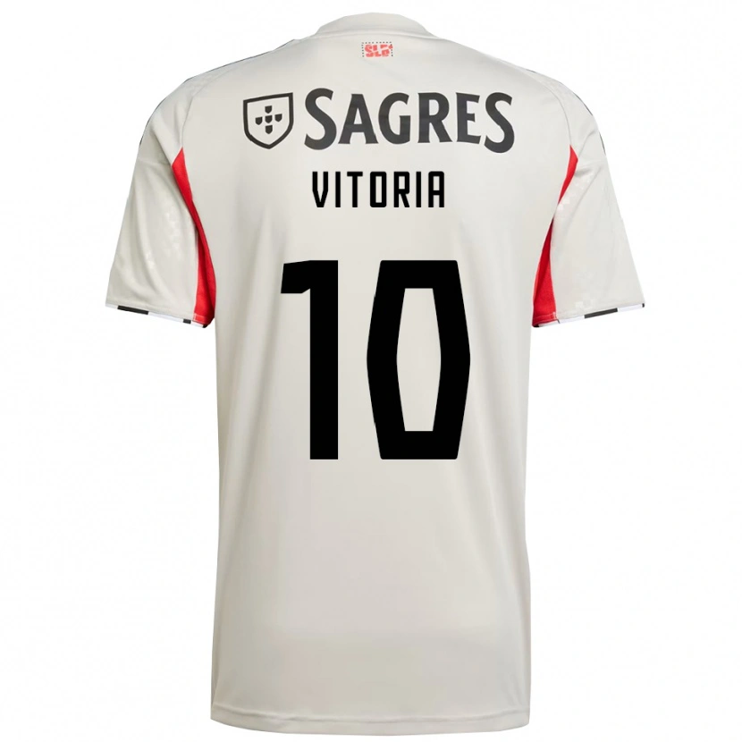 Danxen Hombre Camiseta Ana Vitoria #10 Blanco Roto Rojo 2ª Equipación 2025/26 La Camisa México