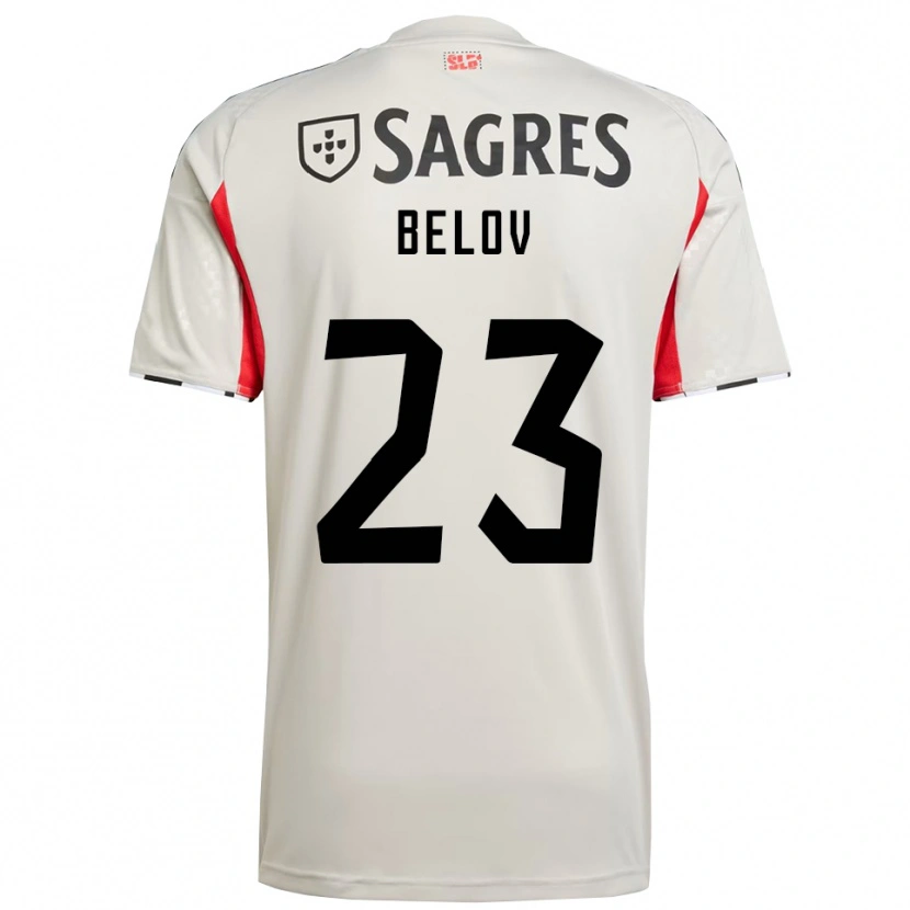 Danxen Hombre Camiseta Sevastian Belov #23 Blanco Roto Rojo 2ª Equipación 2025/26 La Camisa México